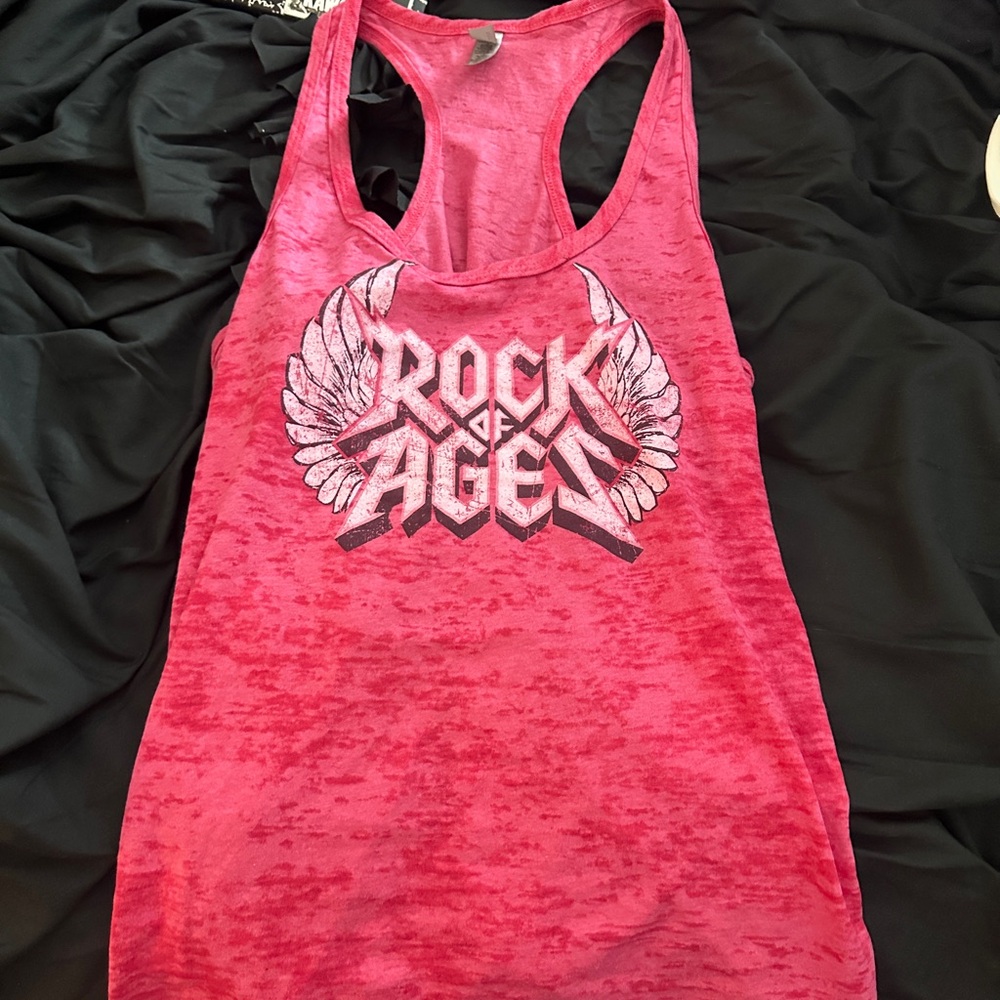 Hot Pink Rock & Ages tank top Size L